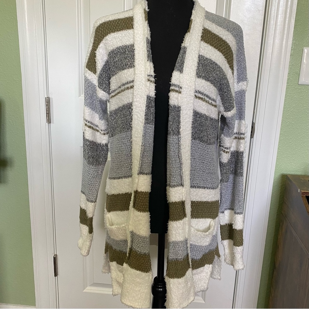 NWOT Striped Open Front Cardigan Small